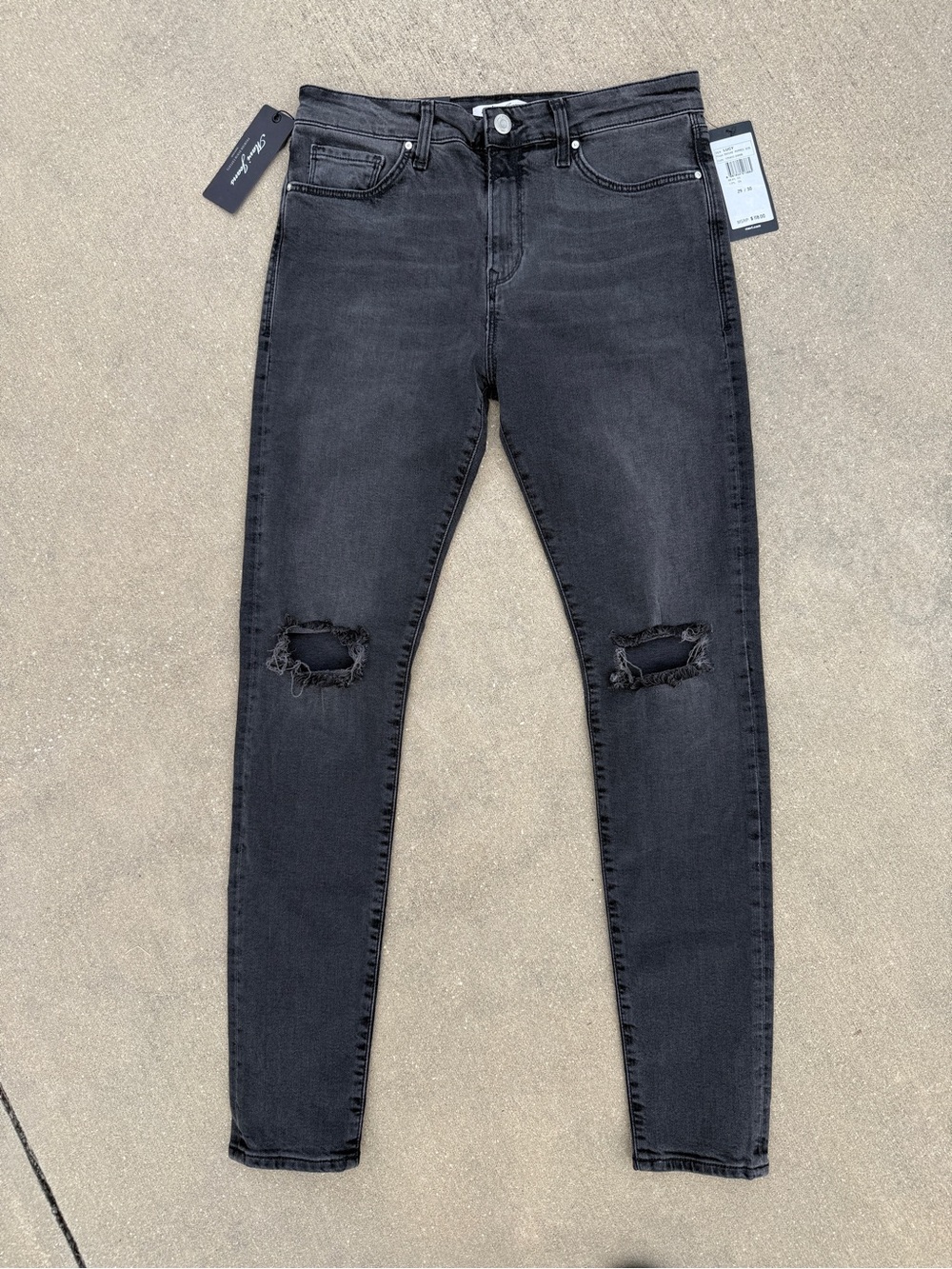 Mavi Lucy Super High Rise Super Skinny Black Denim Jeans W29 L30 NWT